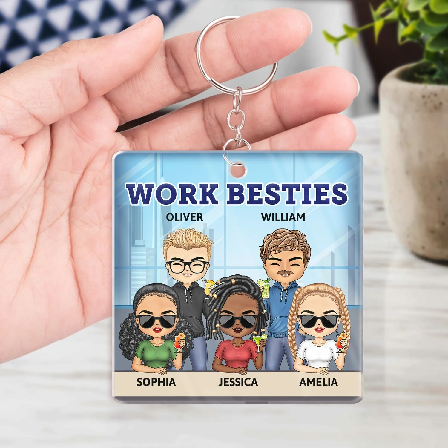 Colleagues, Personalized - For At Anniversary, You Custom Work High-demand products Besties Keychain Punch I Coworker, Don't Gifts The - Wide selection Birthday Funny, People Acrylic Reason Are