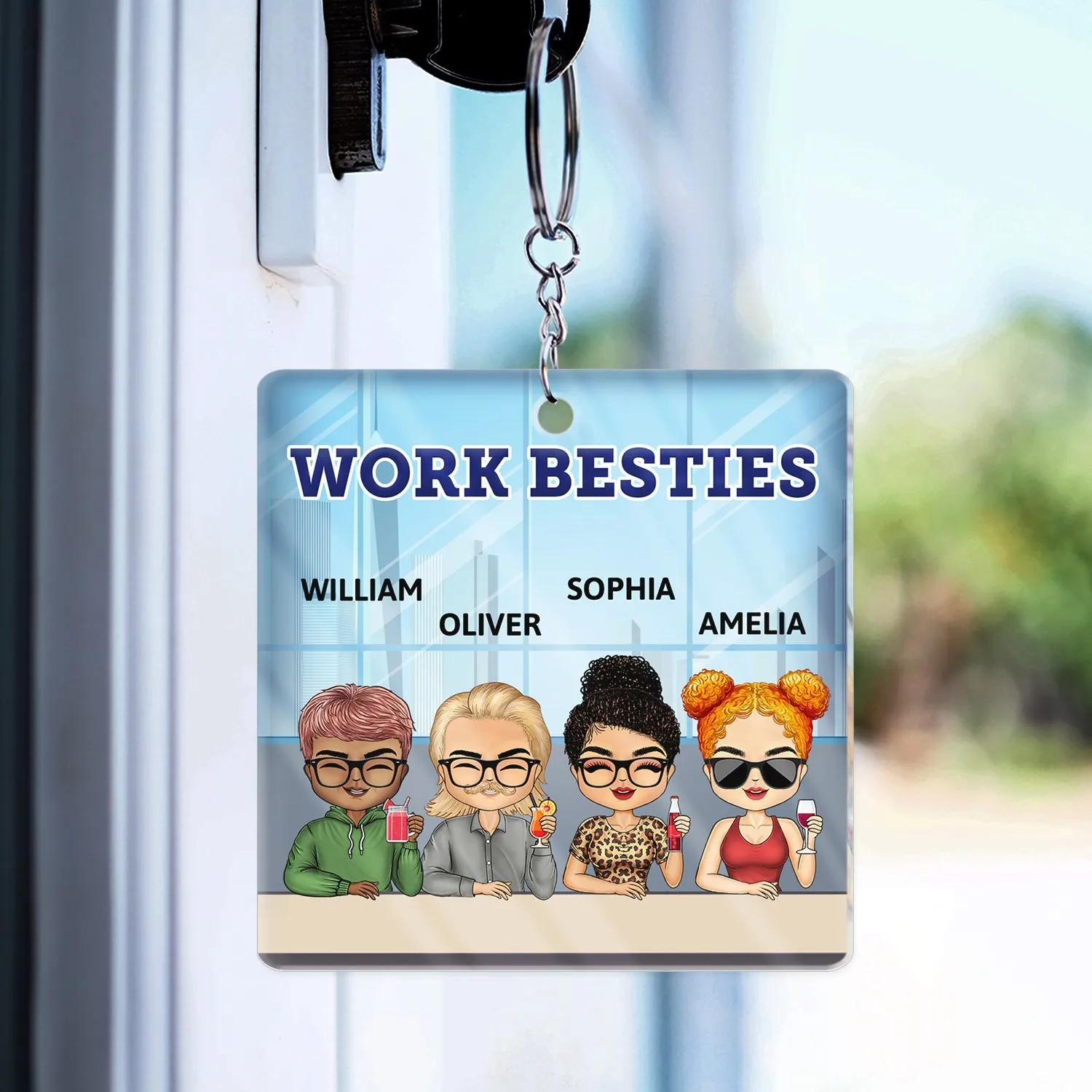 Colleagues, Personalized - For At Anniversary, You Custom Work High-demand products Besties Keychain Punch I Coworker, Don't Gifts The - Wide selection Birthday Funny, People Acrylic Reason Are