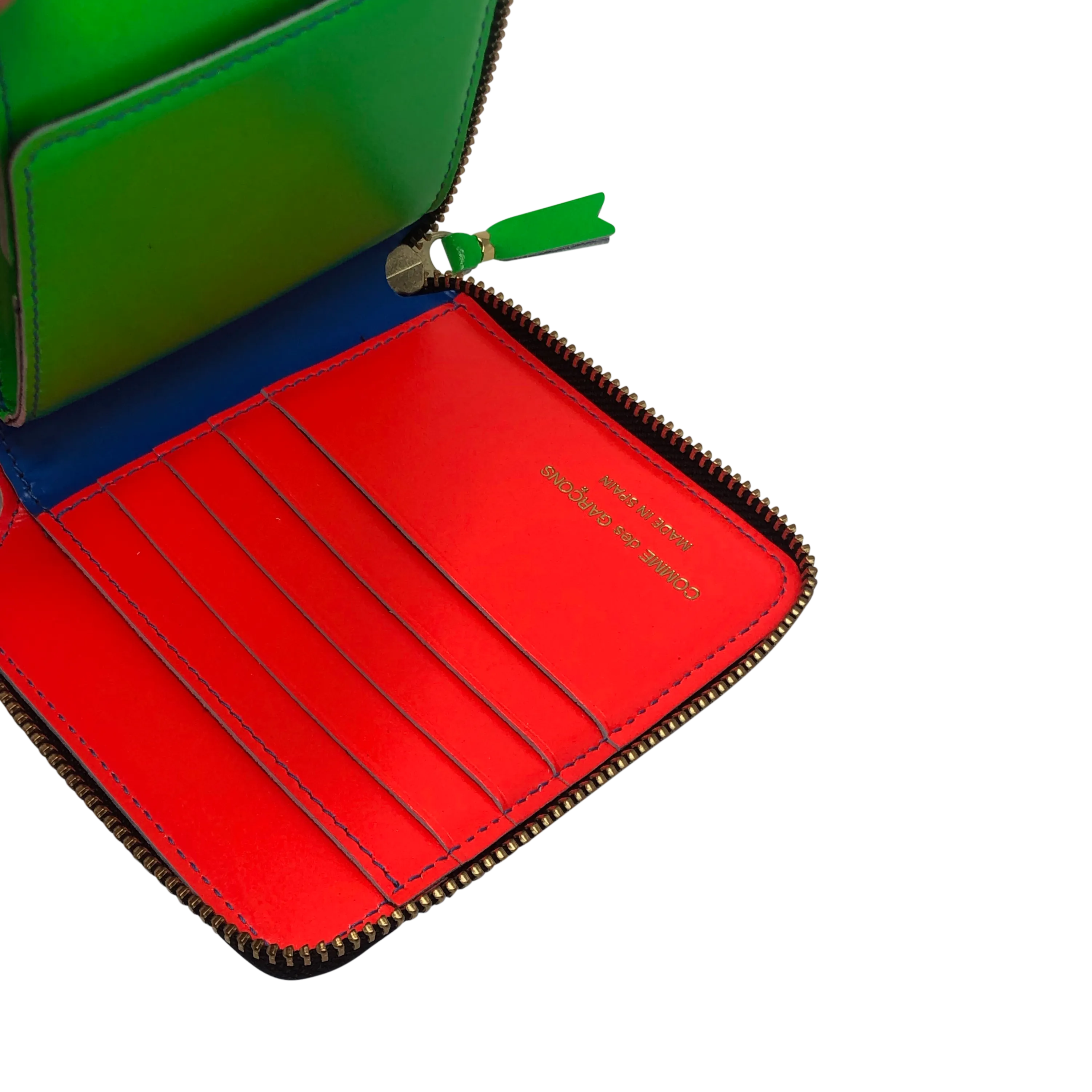 Comme des Garçons SUPER FLUO BLUE ZIP Wallet