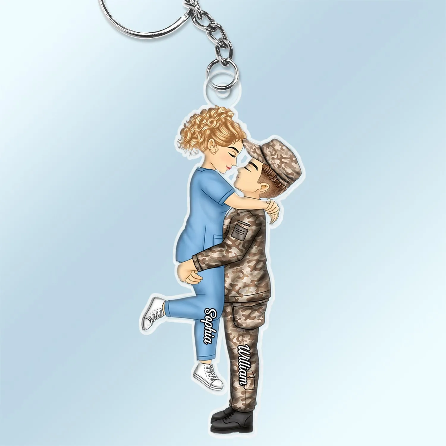 Couple Personalized Kissing Husband, - Multi-functional Wife Keychain Anniversary Side - Acrylic Cartoon Cutout Loving, View Job Gift For Spouse, Full product lineup