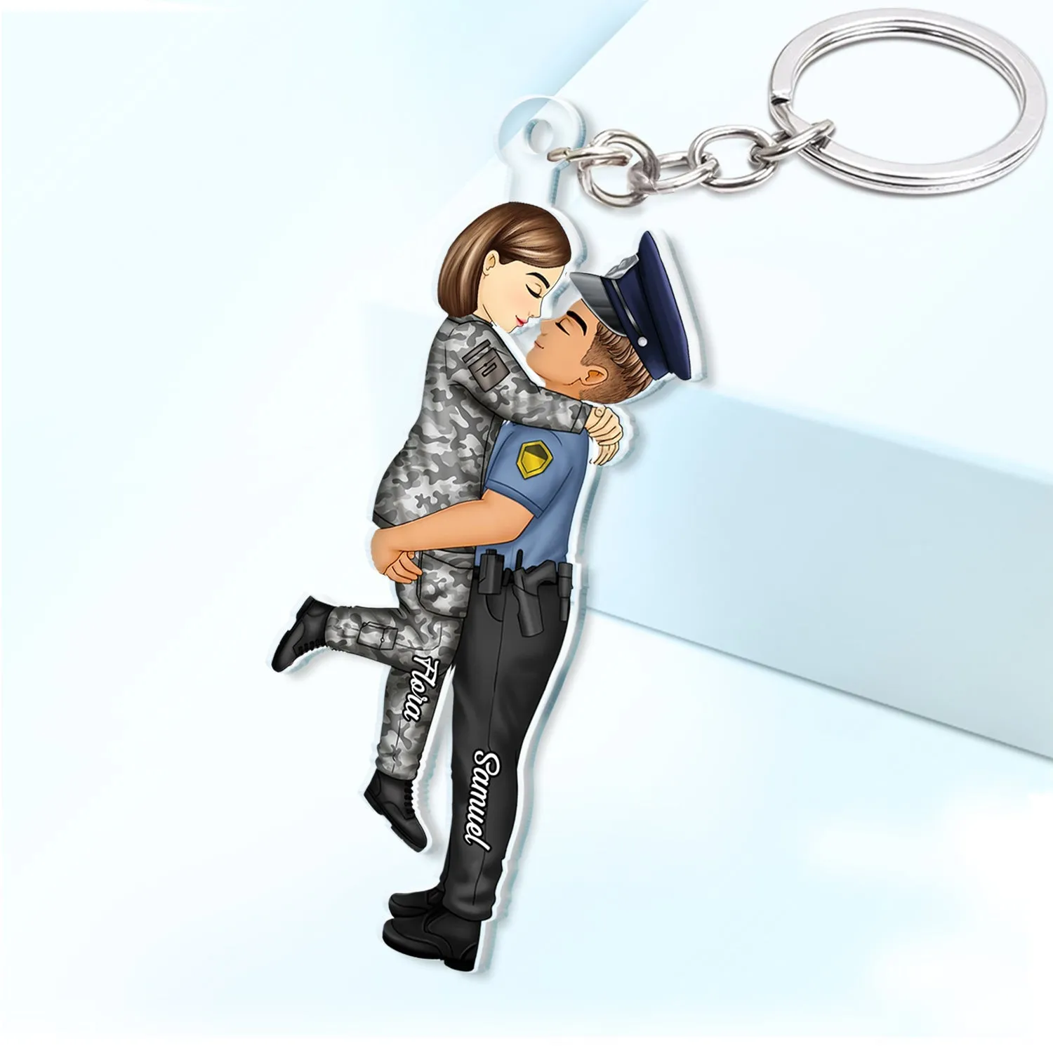 Couple Personalized Kissing Husband, - Multi-functional Wife Keychain Anniversary Side - Acrylic Cartoon Cutout Loving, View Job Gift For Spouse, Full product lineup