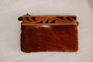 Cowhide Wristlet