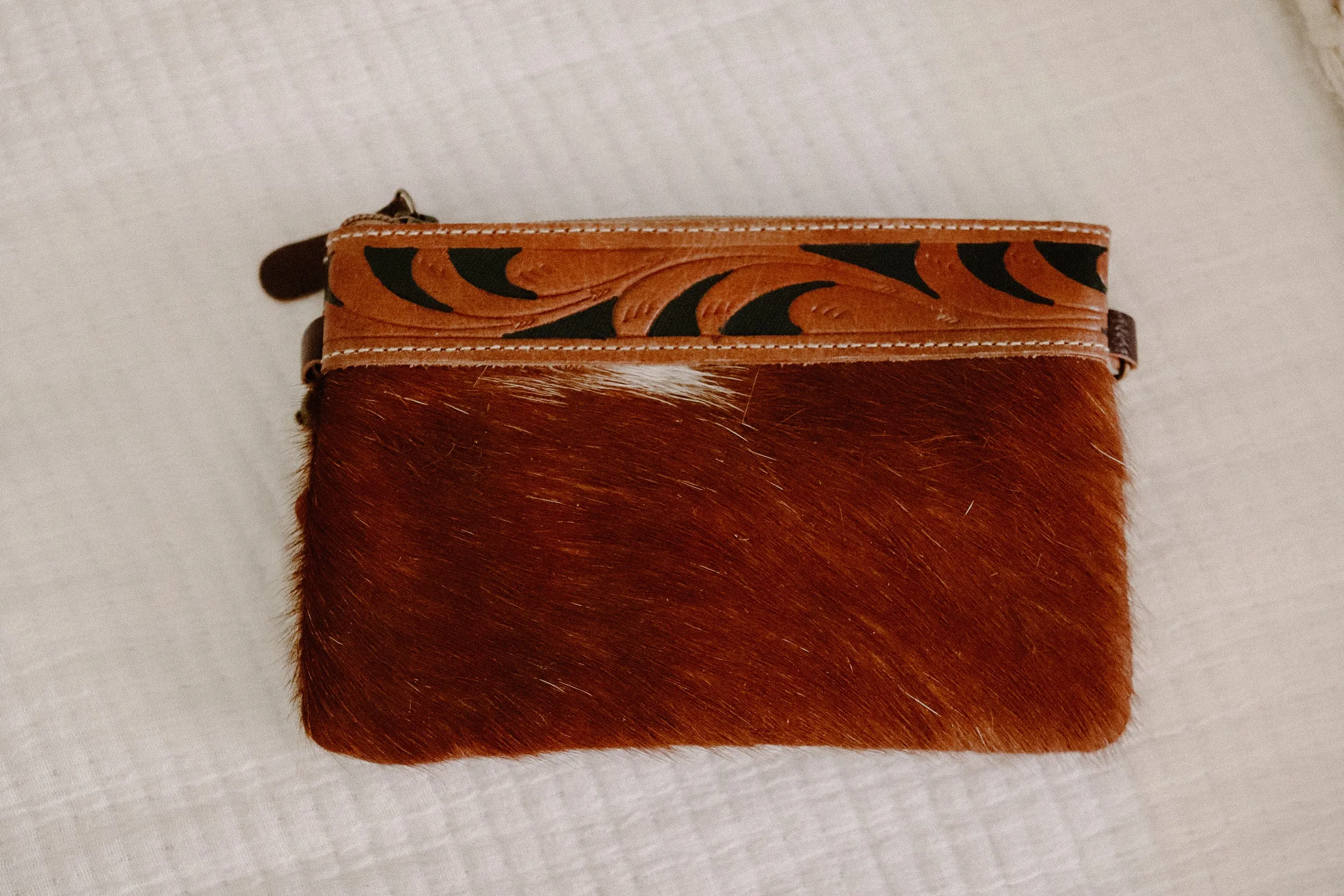 Cowhide Wristlet