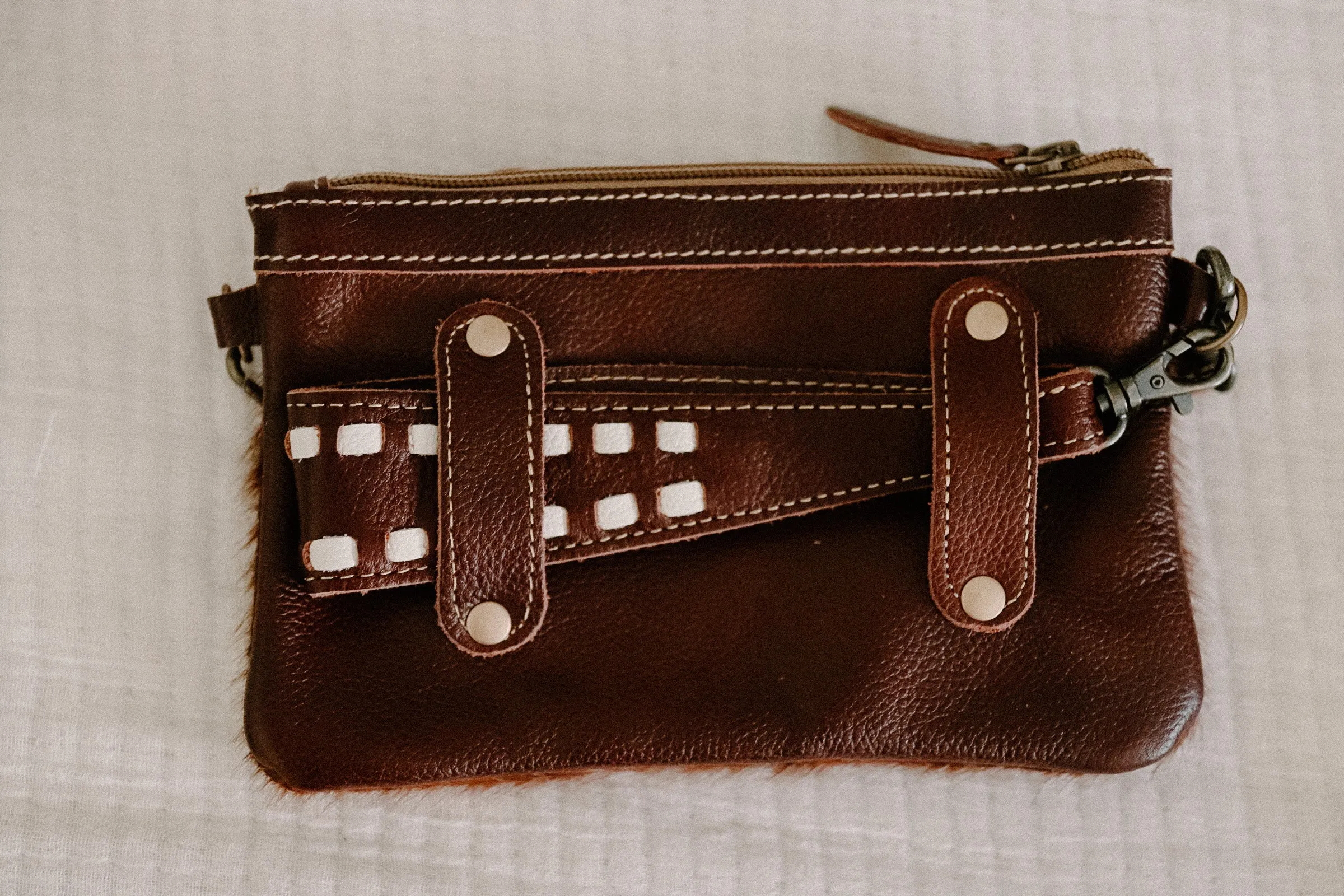 Cowhide Wristlet