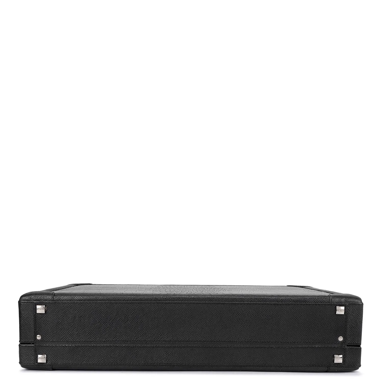 Croco Leather Briefcase - Black