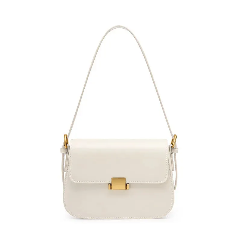 Crossbody Armpit Bag Genuine Leather Small Square Handbags