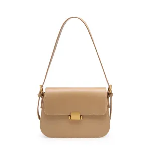 Crossbody Armpit Bag Genuine Leather Small Square Handbags