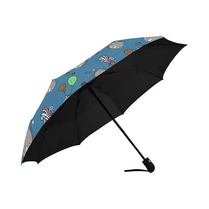 Cute Cat Automatic Umbrella