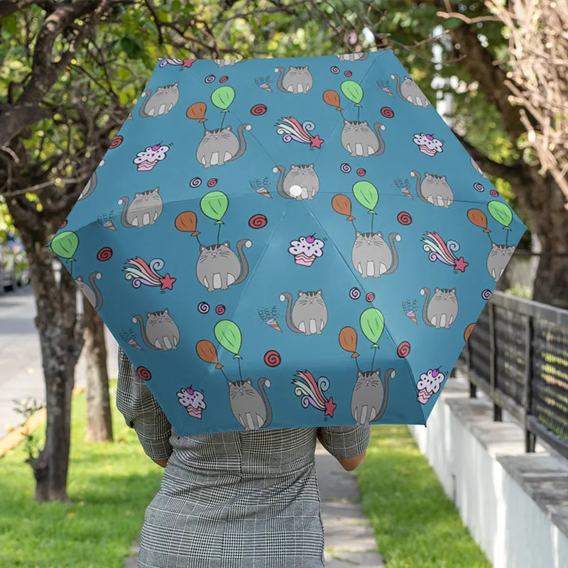 Cute Cat Automatic Umbrella