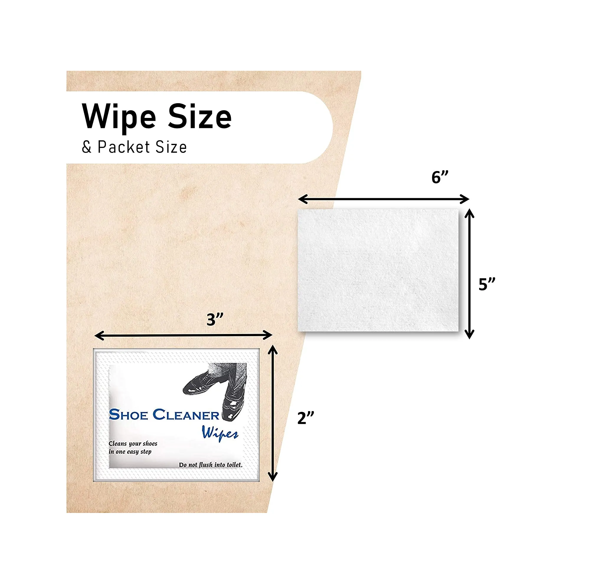 Diamond Wipes Pre-Moistened Shoe Shine Wipes Streak-Free Shoe Cleaner Pack of 50 Individually
