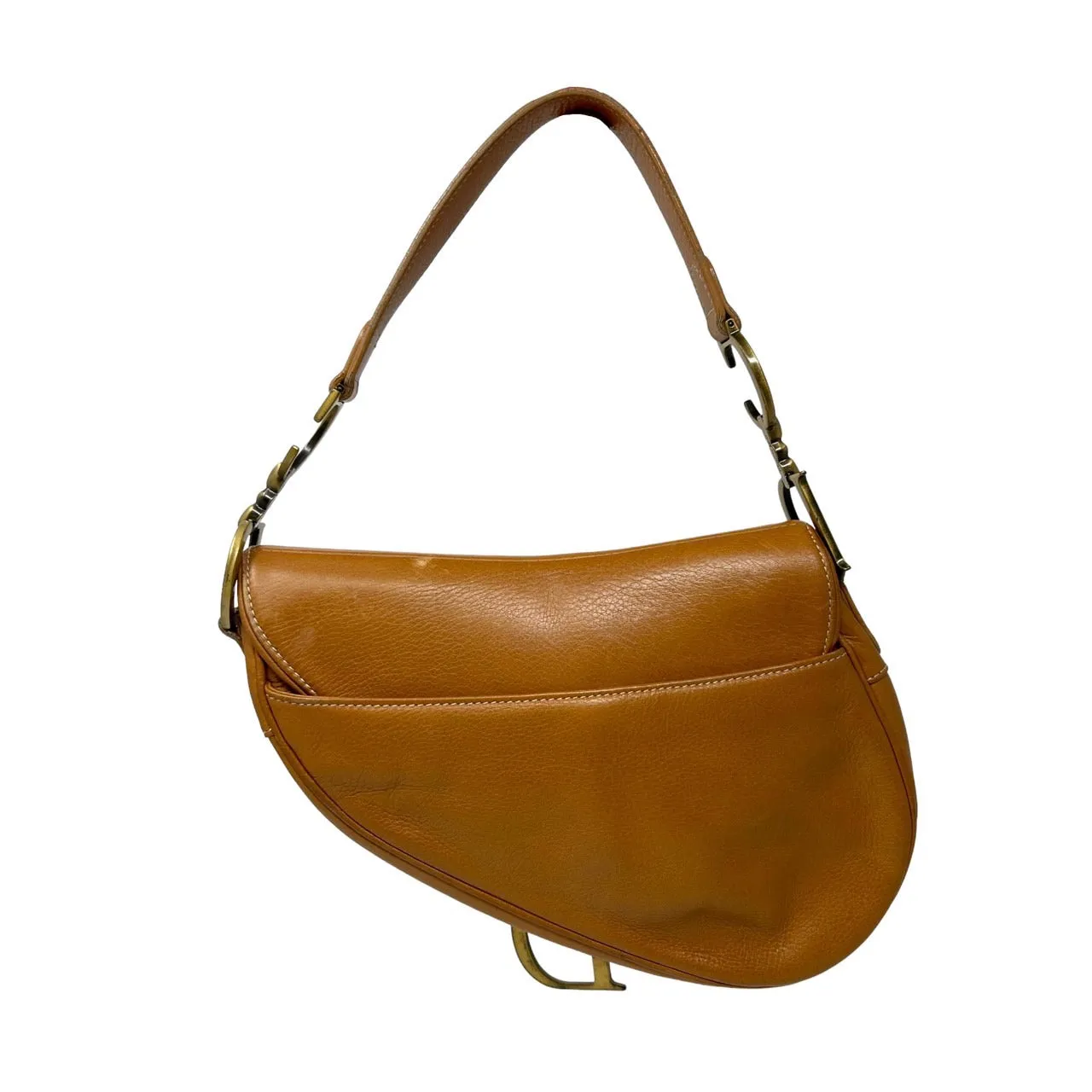 Dior Brown Leather Saddle Bag