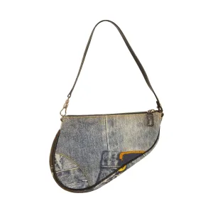Dior Denim Speedway Mini Saddle Bag