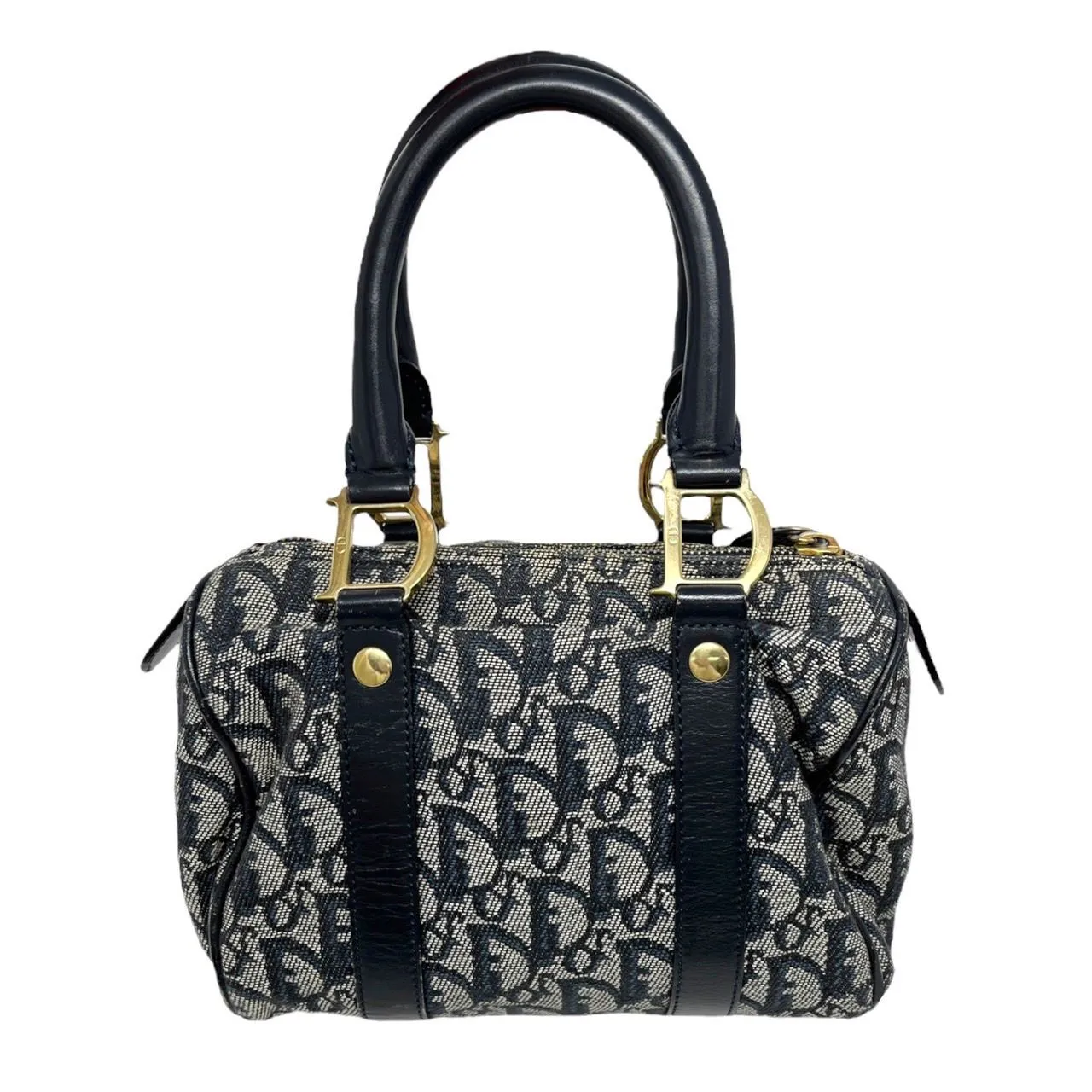 Dior Navy Mini Boston Bag