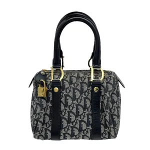 Dior Navy Mini Boston Bag