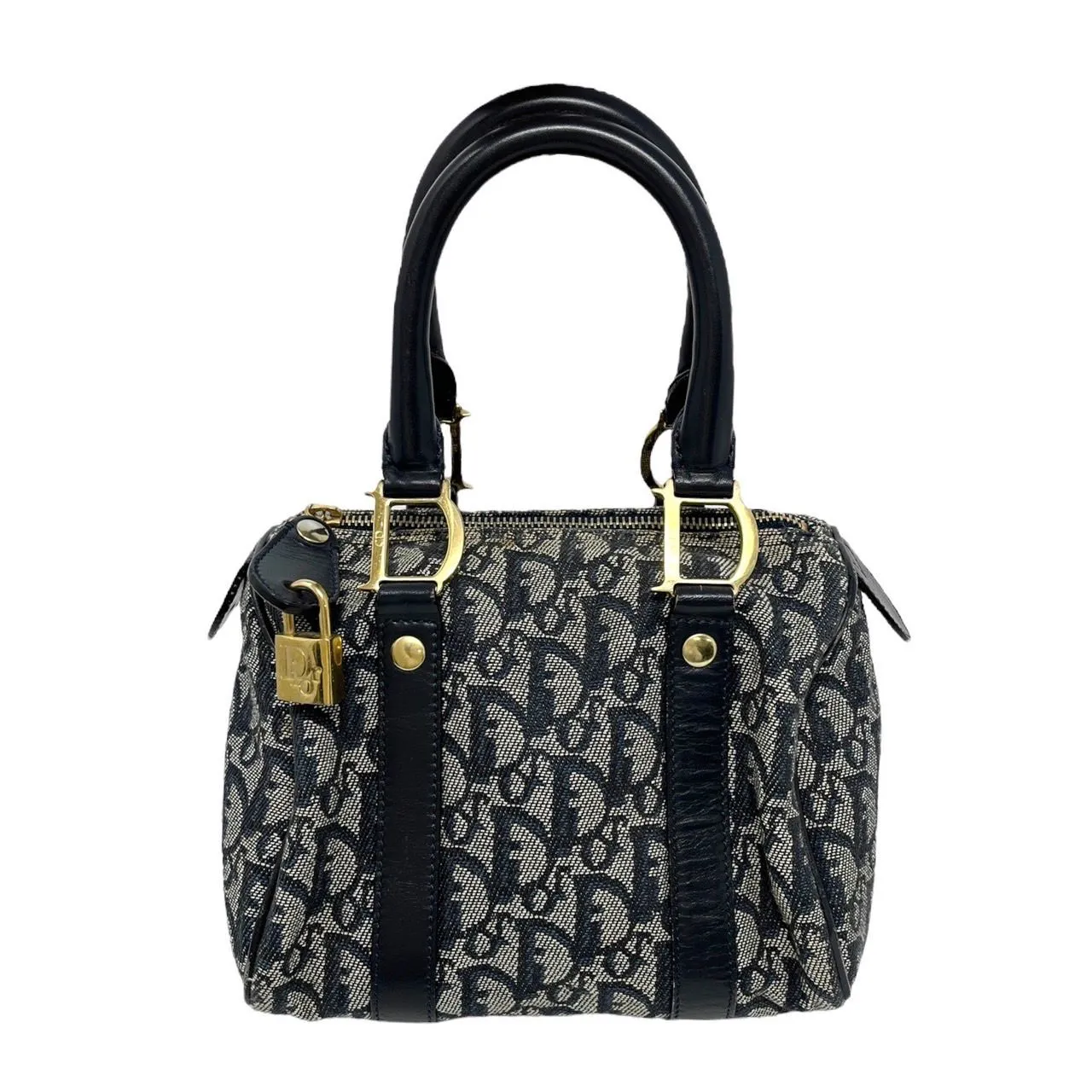 Dior Navy Mini Boston Bag