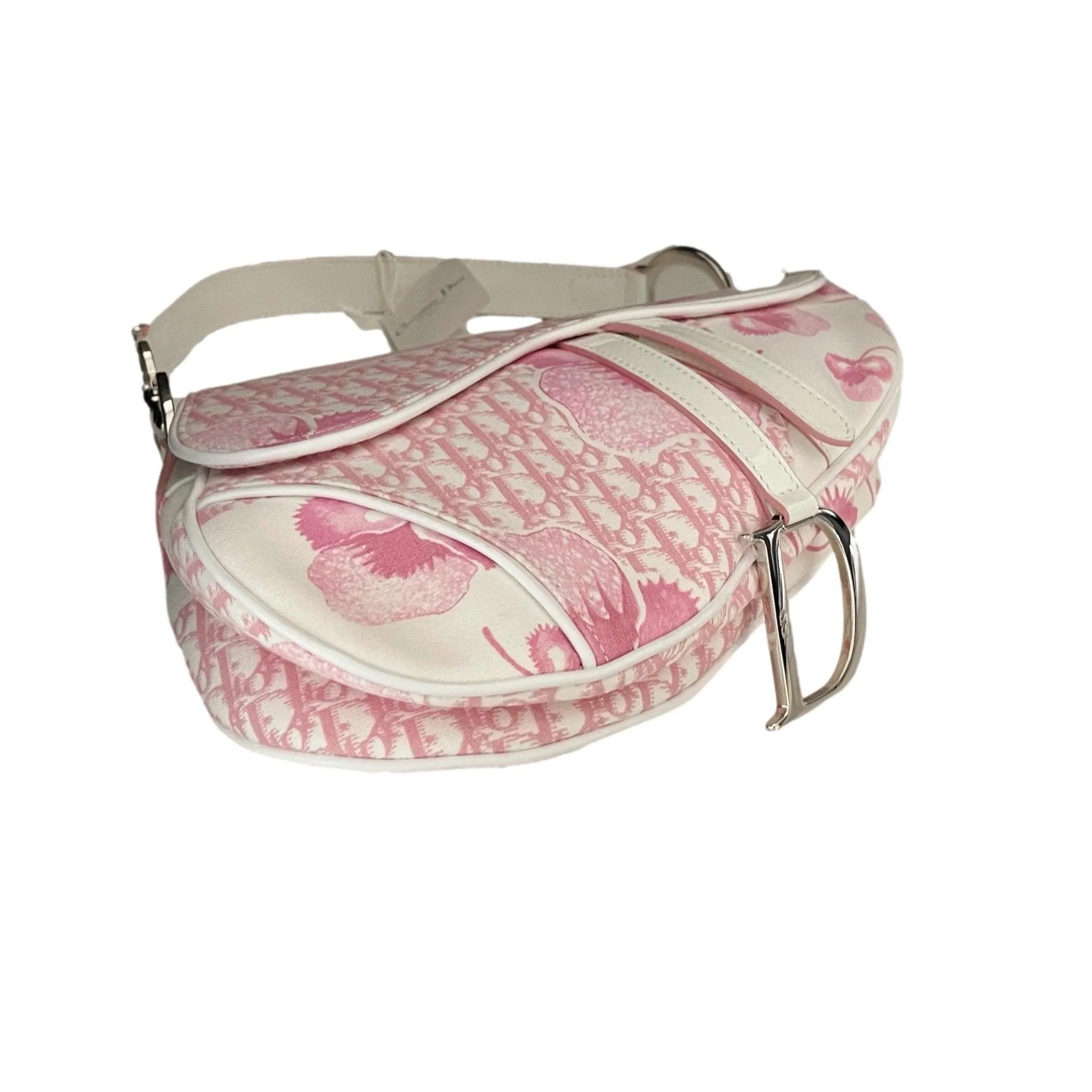 Dior Pink Cherry Blossom Saddle Bag