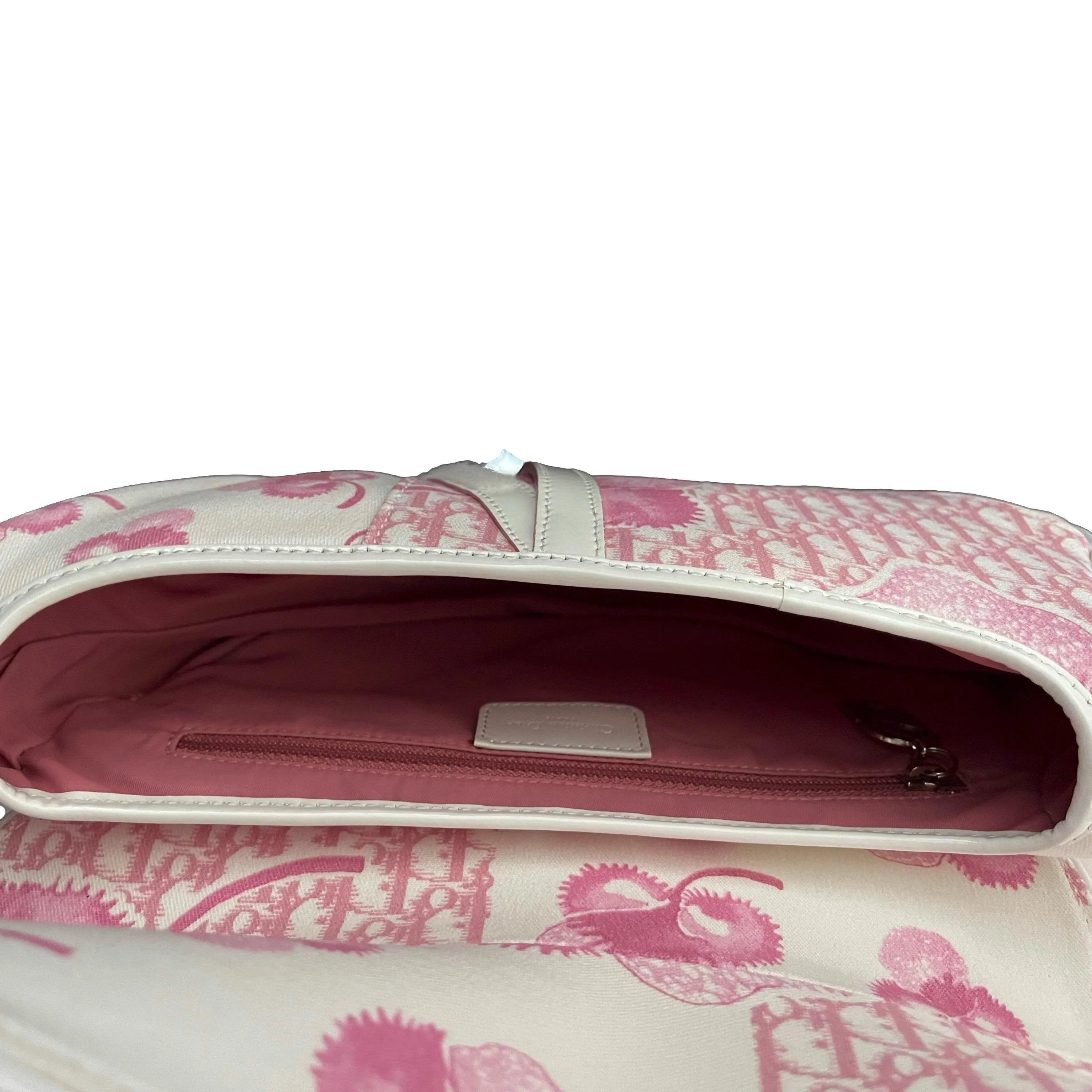 Dior Pink Cherry Blossom Saddle Bag