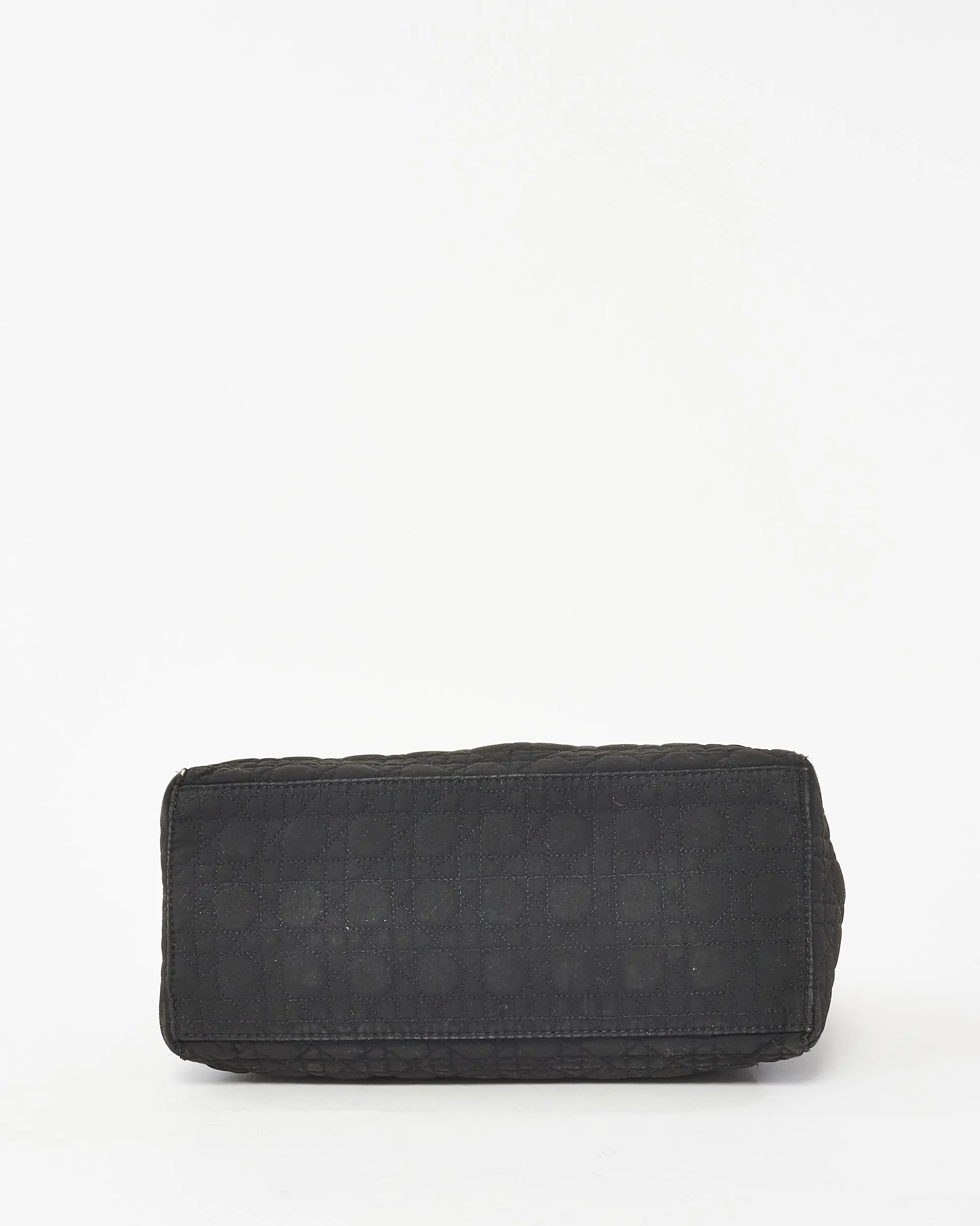 Dior Vintage Black Canvas Medium lady dior Tote