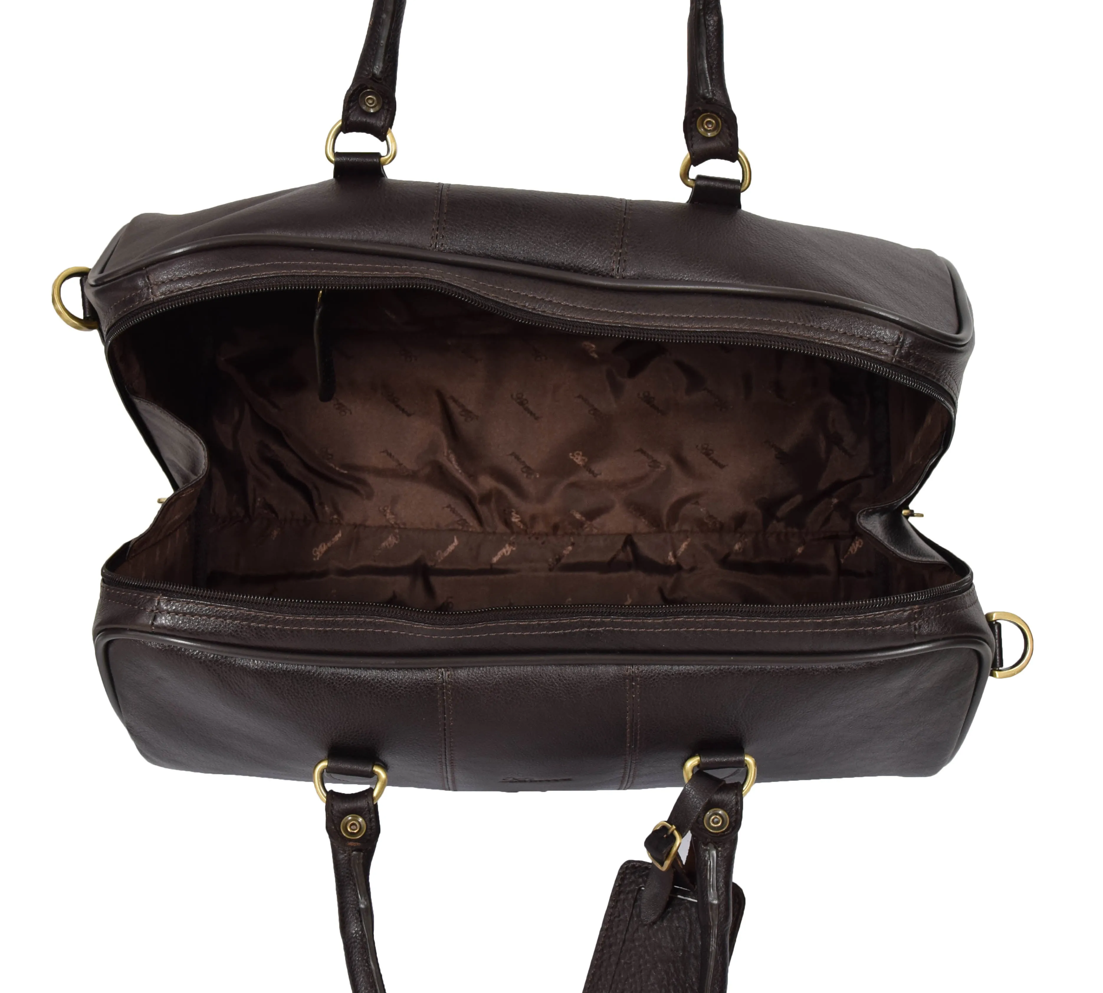 DR309 Zip Around Leather Travel Holdall Monaco Brown