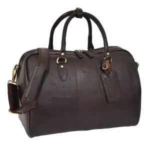 DR309 Zip Around Leather Travel Holdall Monaco Brown