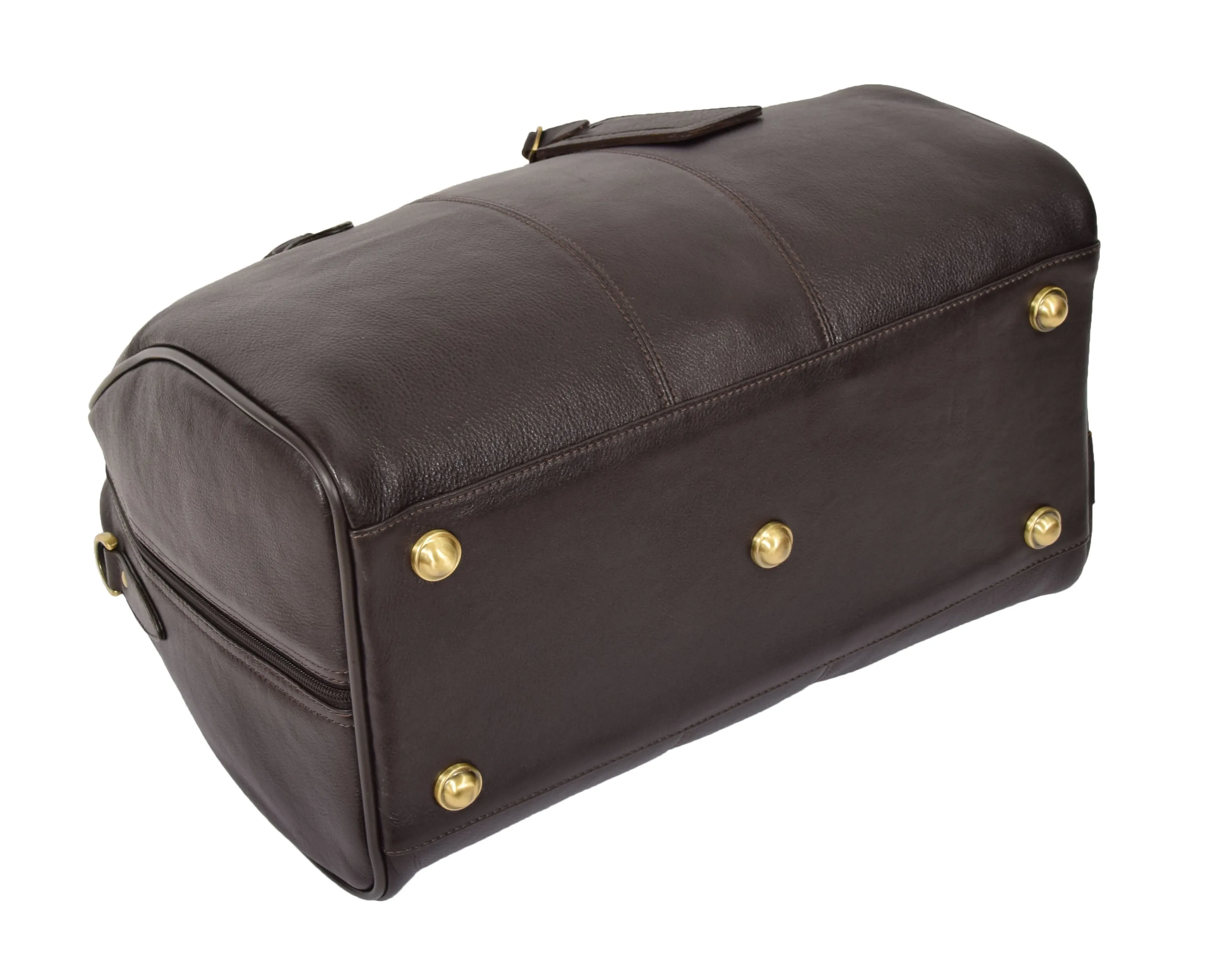 DR309 Zip Around Leather Travel Holdall Monaco Brown