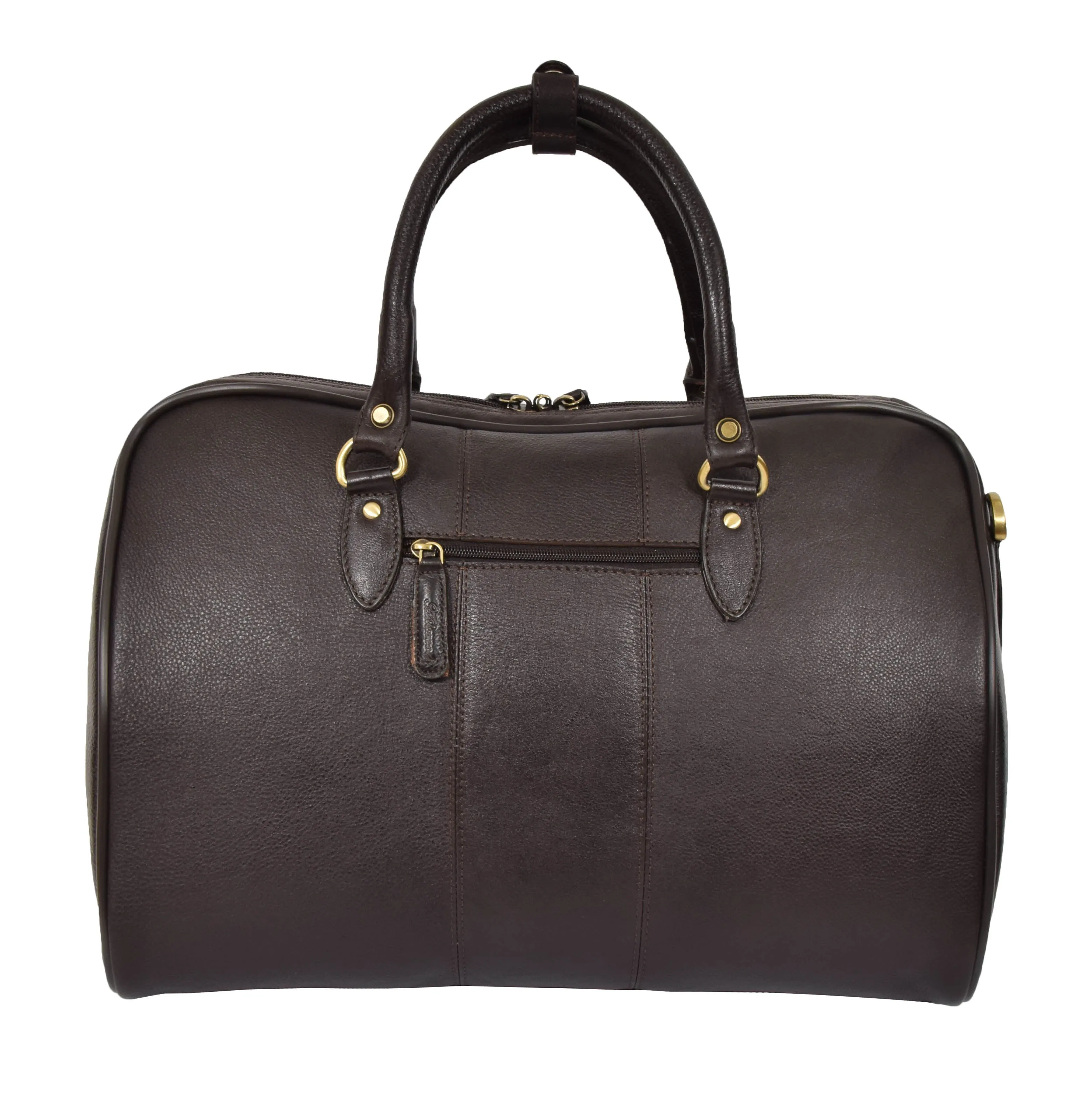 DR309 Zip Around Leather Travel Holdall Monaco Brown