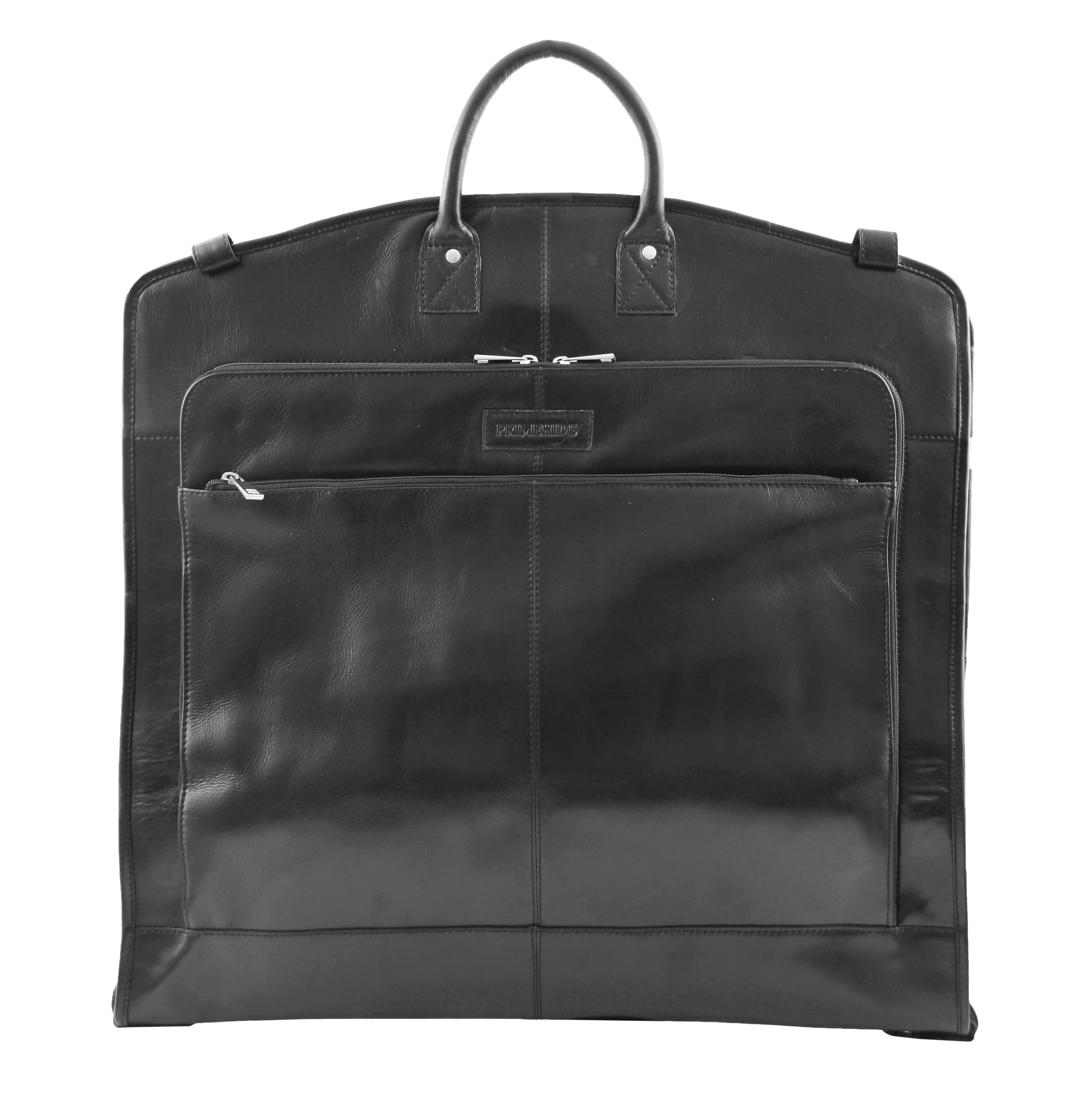 DR335 Real Leather Slimline Garment Carrier Black