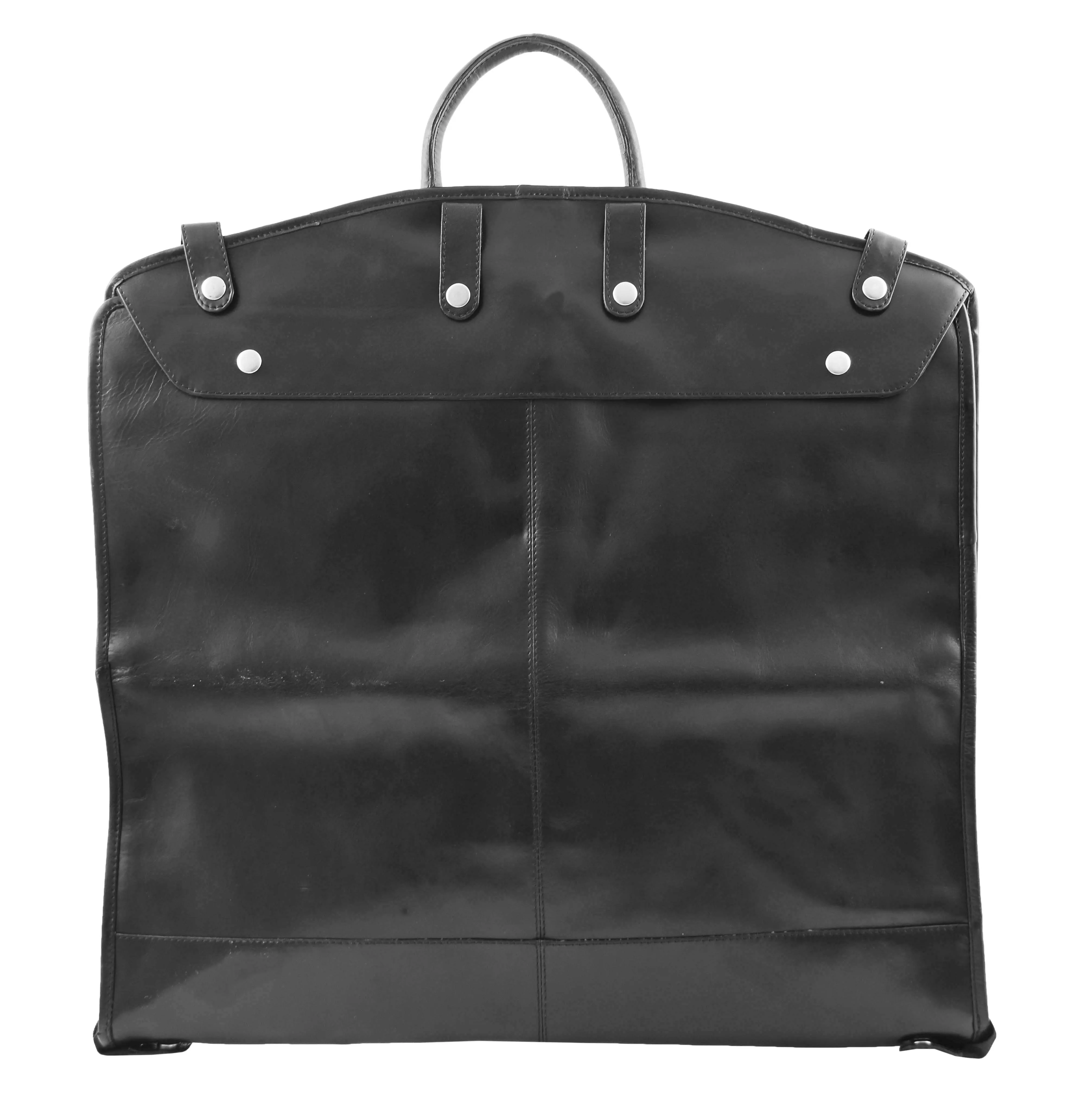 DR335 Real Leather Slimline Garment Carrier Black