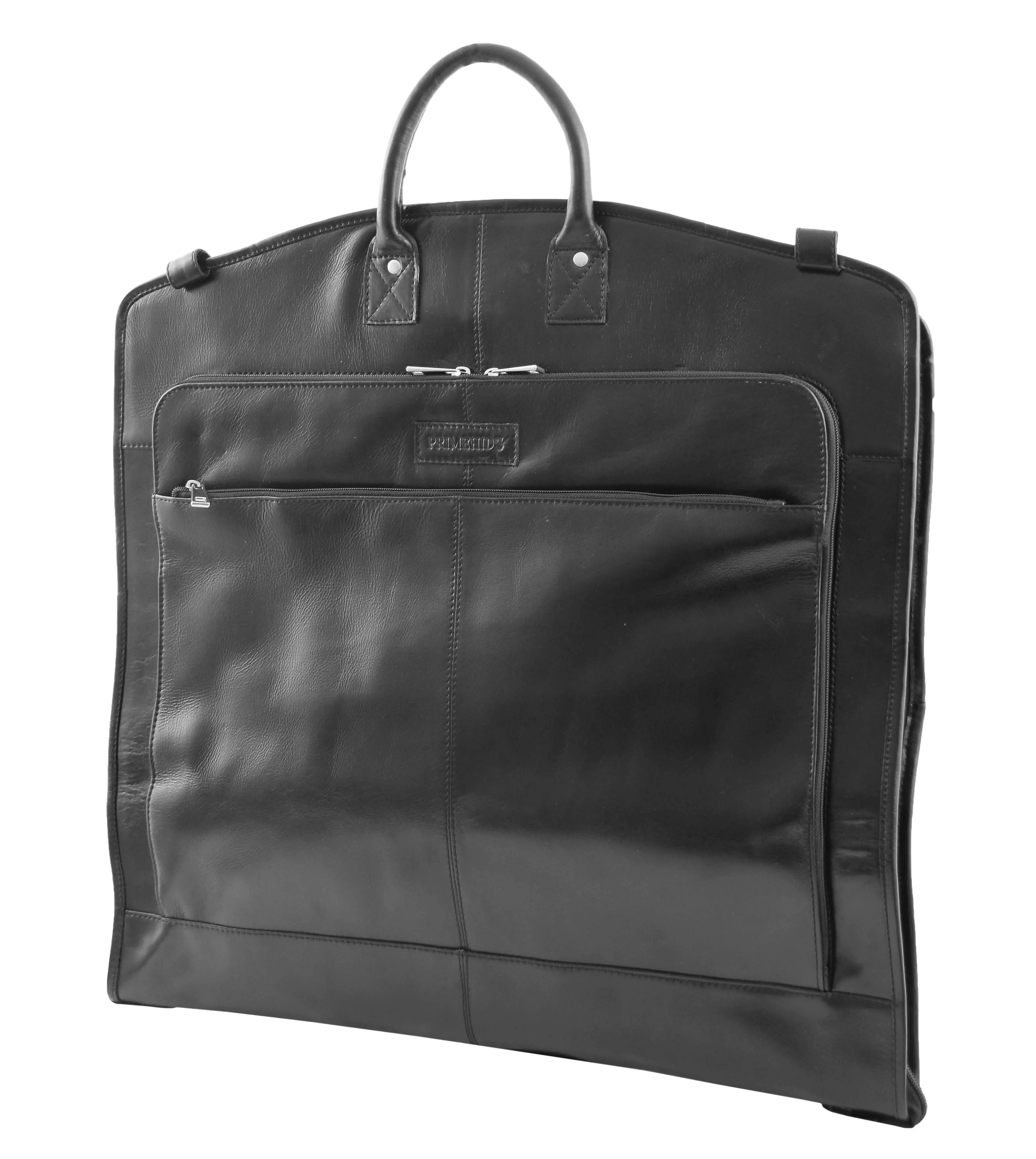 DR335 Real Leather Slimline Garment Carrier Black