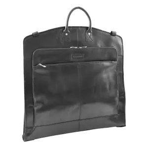 DR335 Real Leather Slimline Garment Carrier Black
