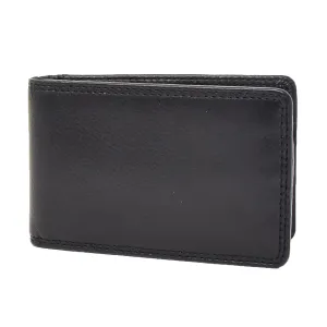 DR425 Slim Fold Leather Card Wallet Black