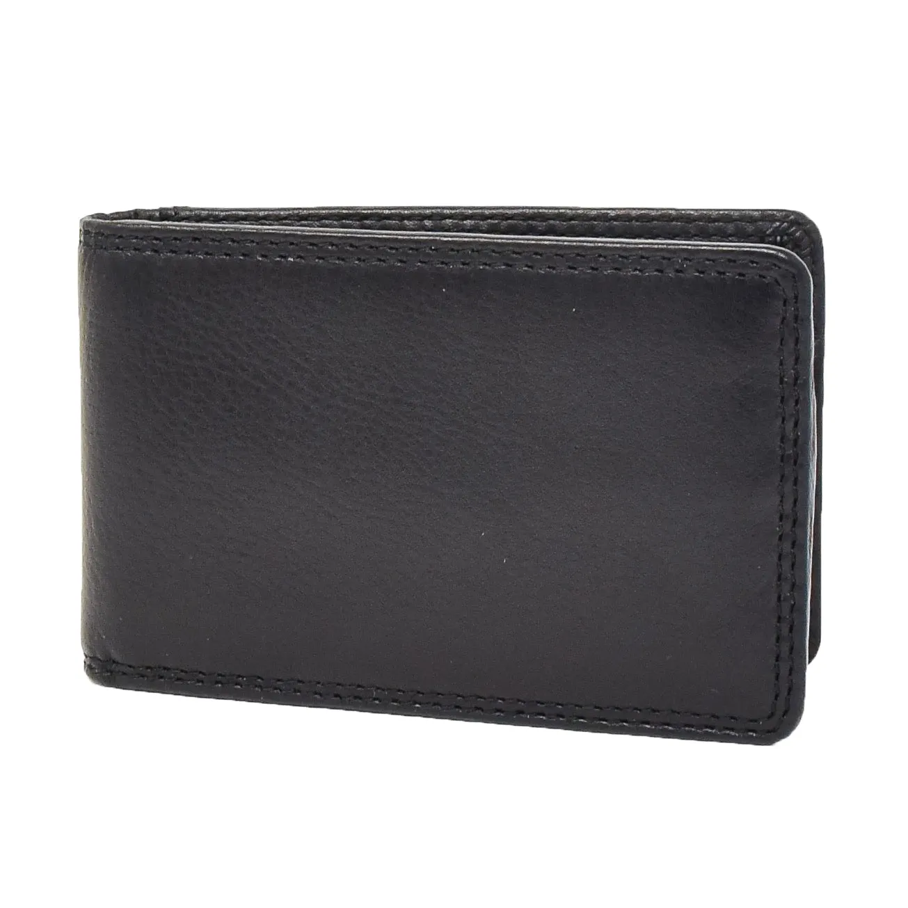 DR425 Slim Fold Leather Card Wallet Black