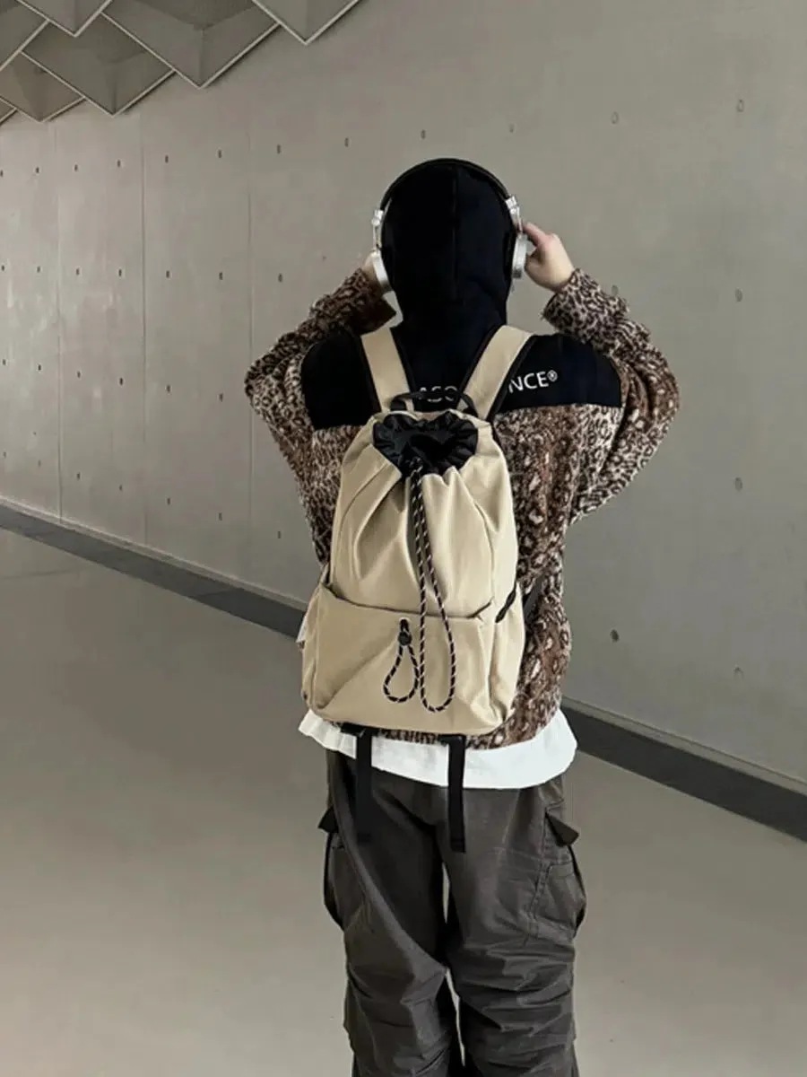 Drawstring Closure Casual Backpack