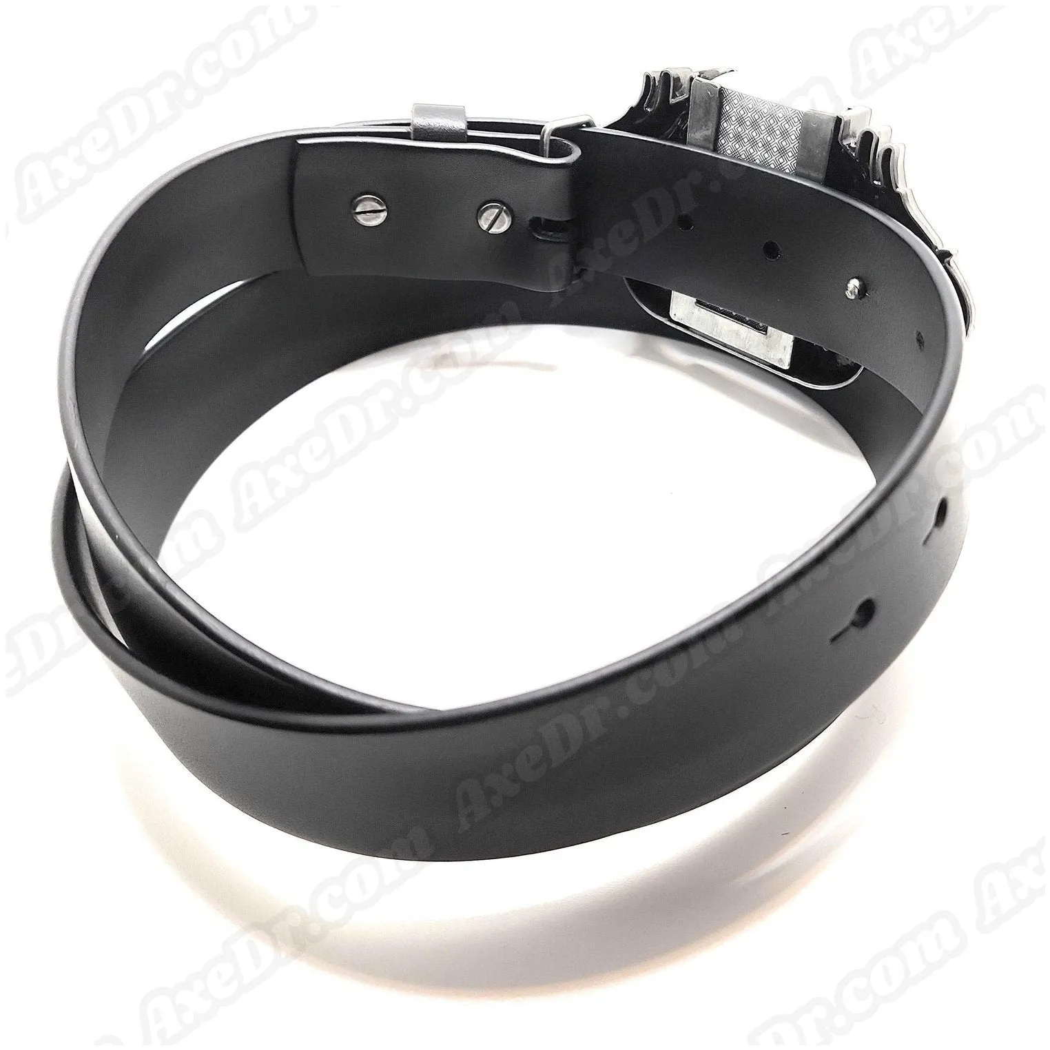 Dual Dragons Silver Lighter Belt Buckle and Genuine Leather Belt