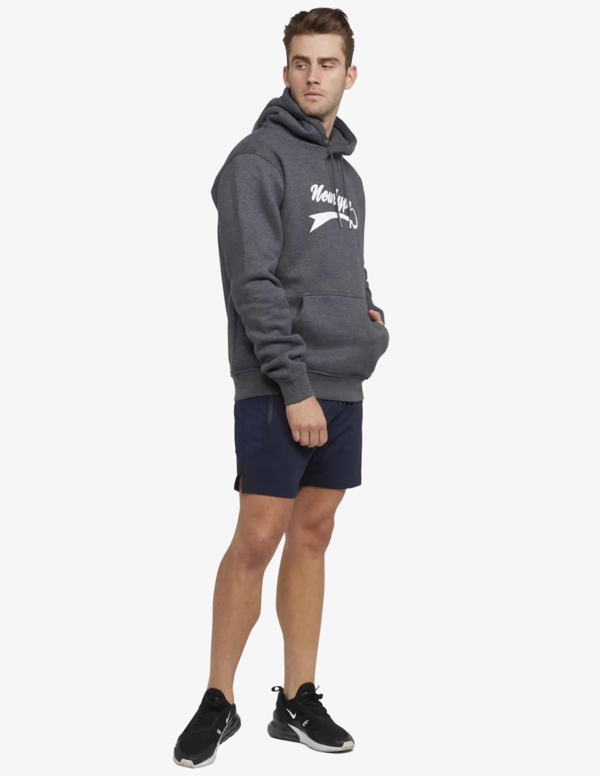 Dynamic Hooded Pullover Sweatshirt - Charcoal