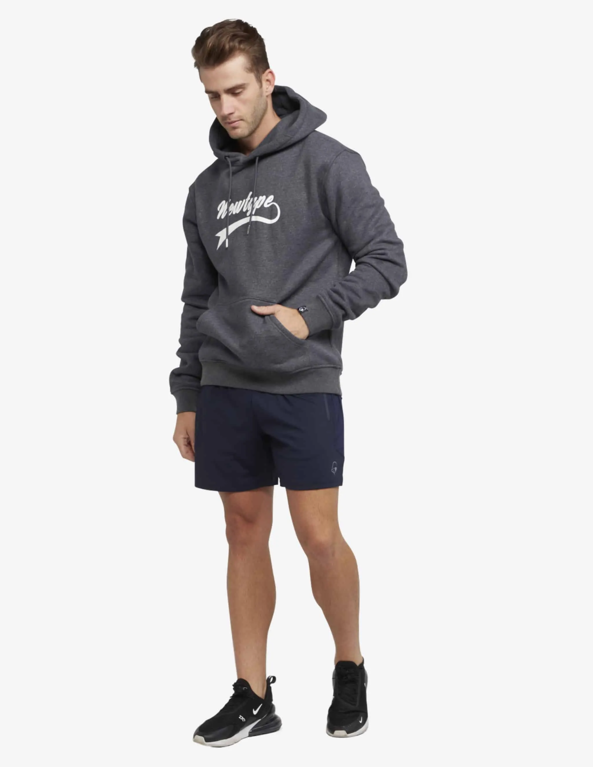 Dynamic Hooded Pullover Sweatshirt - Charcoal