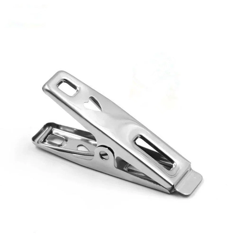 Ecolife Sunshine Universal Stainless Steel Clothes Clips Clothes Pins Hanging Clips Hooks for Home/Office Use Set of 40