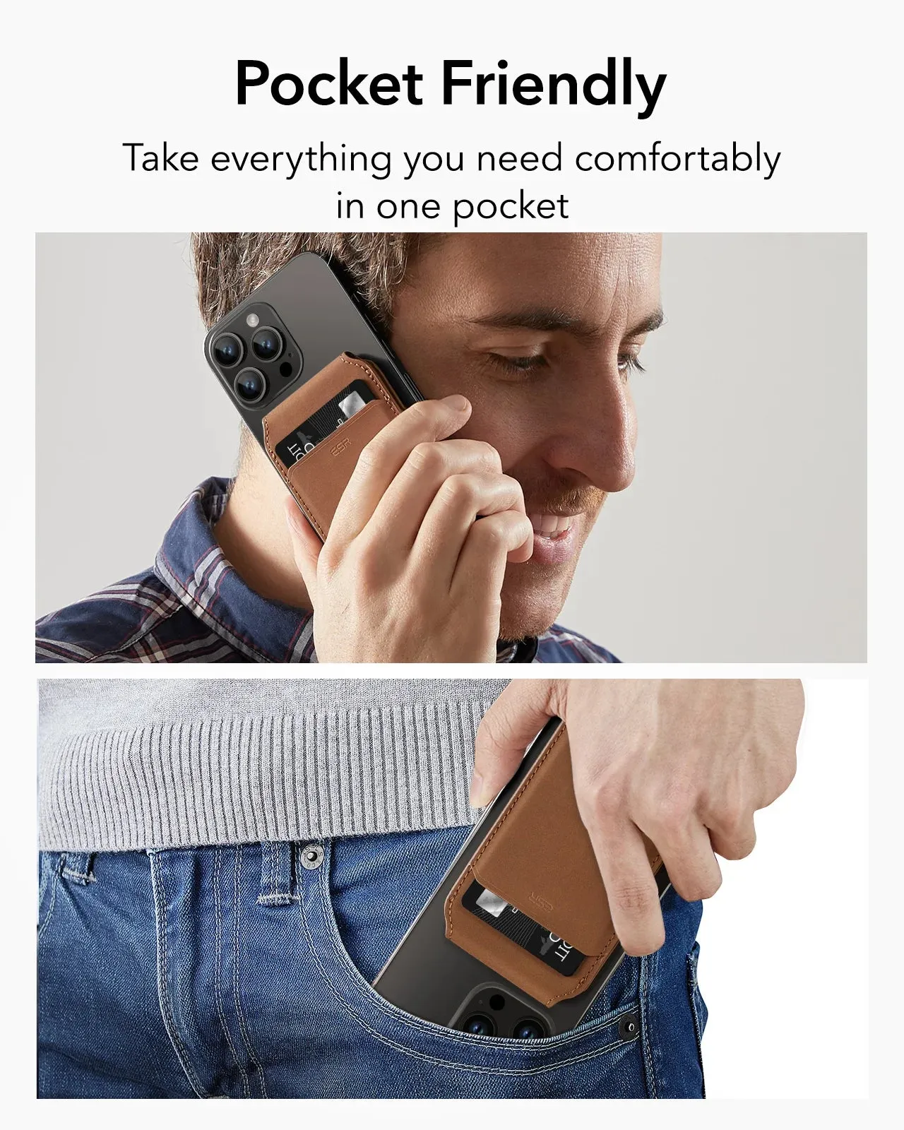 ESR Leather MagSafe®Wallet and Stand for Apple iPhone