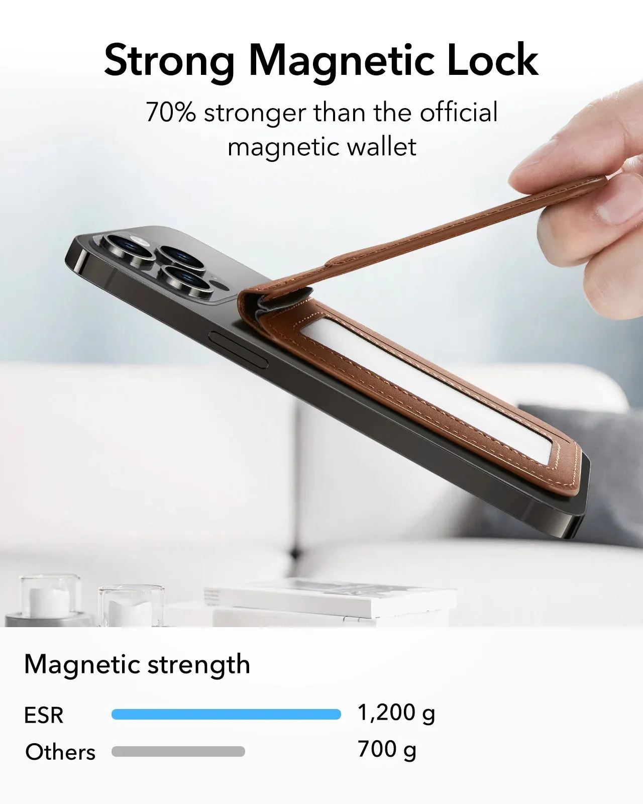 ESR Leather MagSafe®Wallet and Stand for Apple iPhone