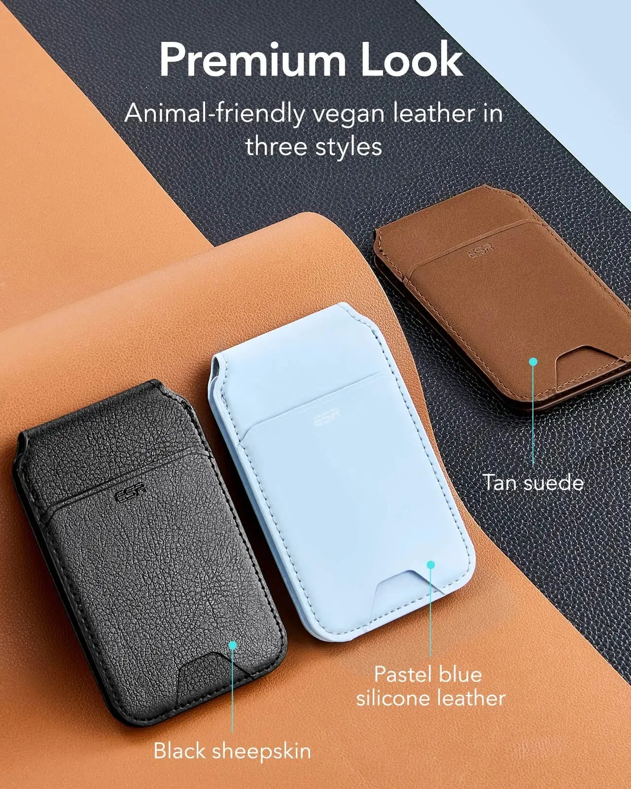 ESR Leather MagSafe®Wallet and Stand for Apple iPhone