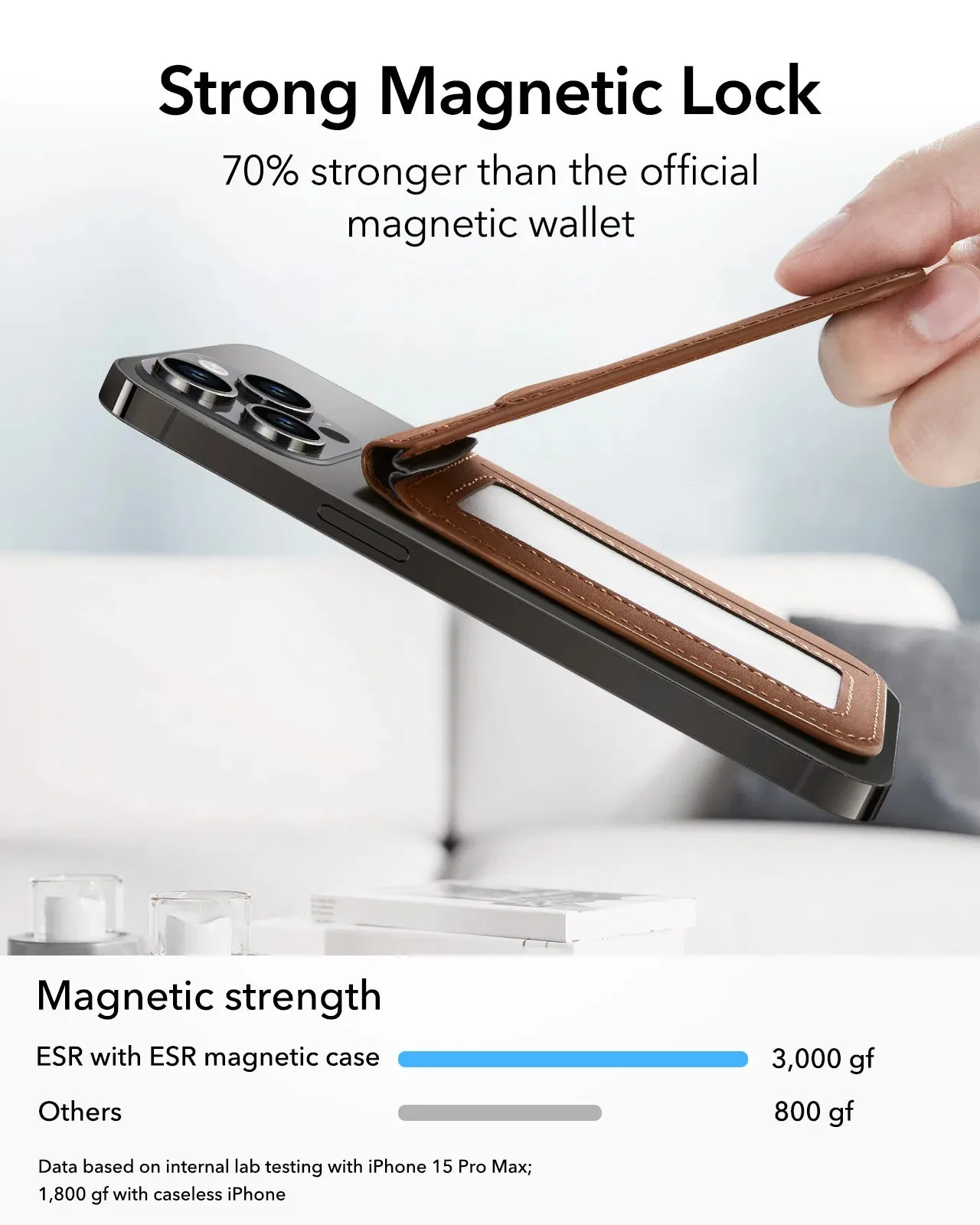 ESR Leather MagSafe®Wallet and Stand for Apple iPhone