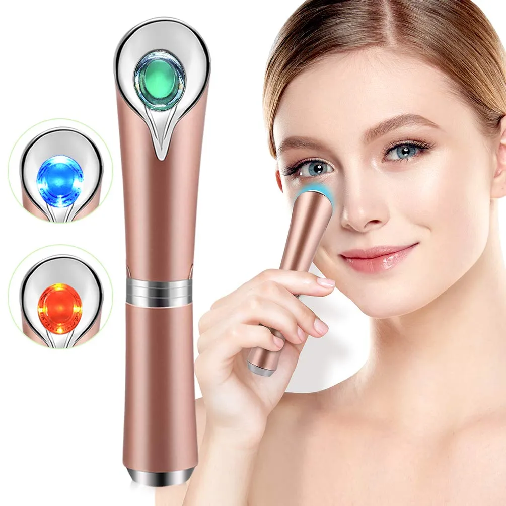 Eye massager wand sonic vibration for dark circles