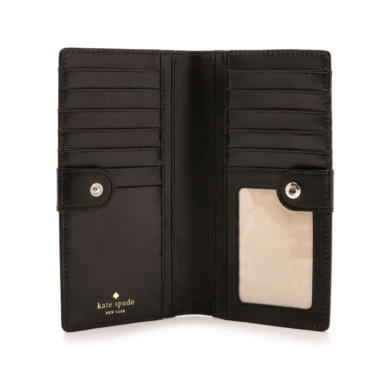 Fairmount Square Stacy Continental Snap Black and Sandy Beach Wallet