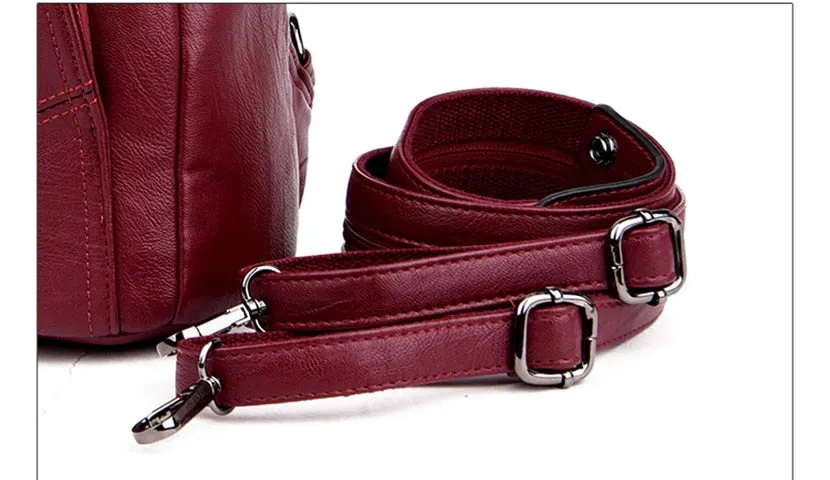 Fashion Backpack Female Leather Backpack  Luxury Travel Bag Large Capacity