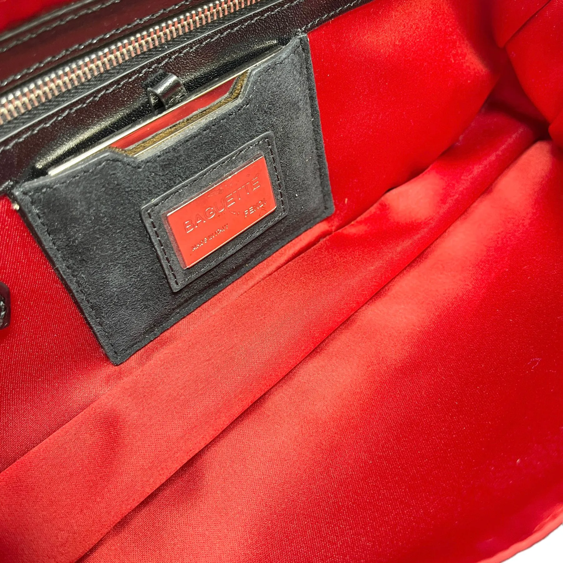 Fendi Black Beaded Baguette