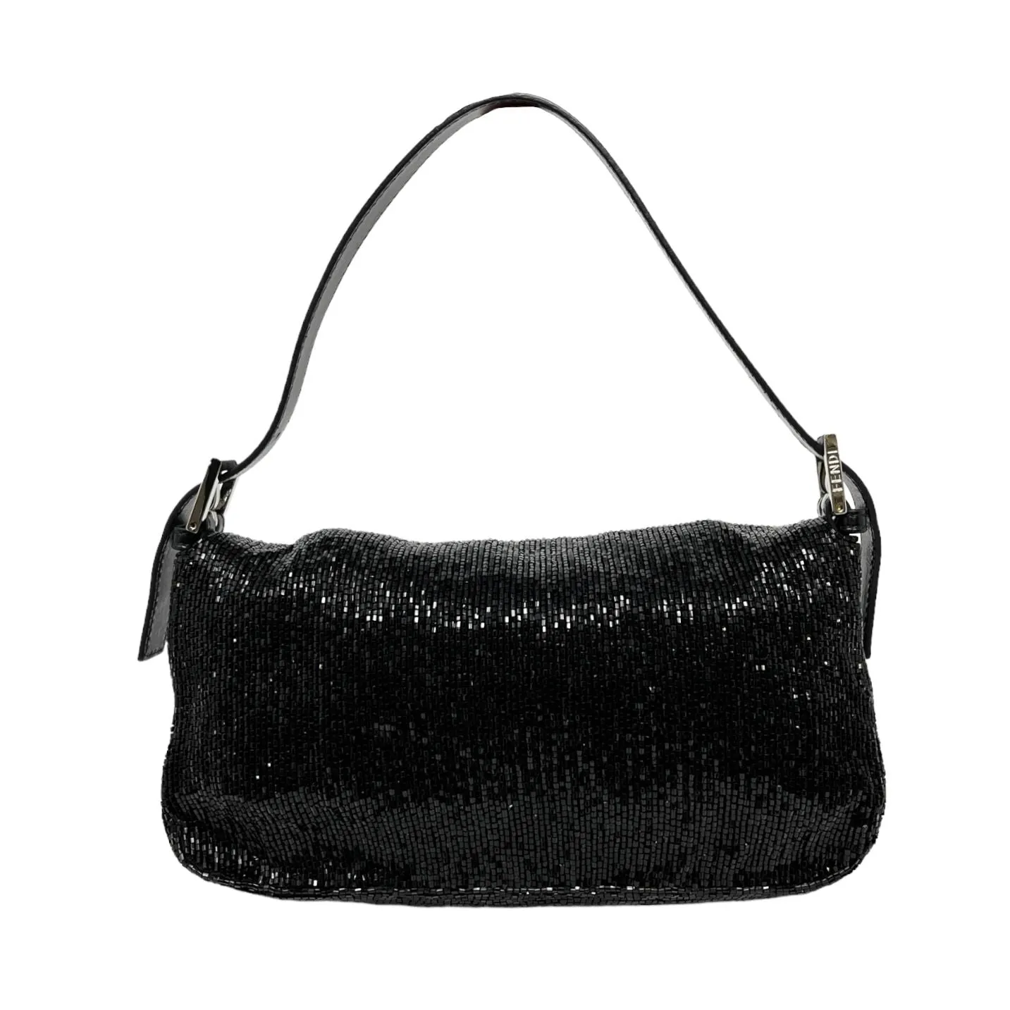 Fendi Black Beaded Baguette