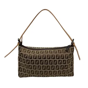 Fendi Brown Logo Mini Shoulder Bag