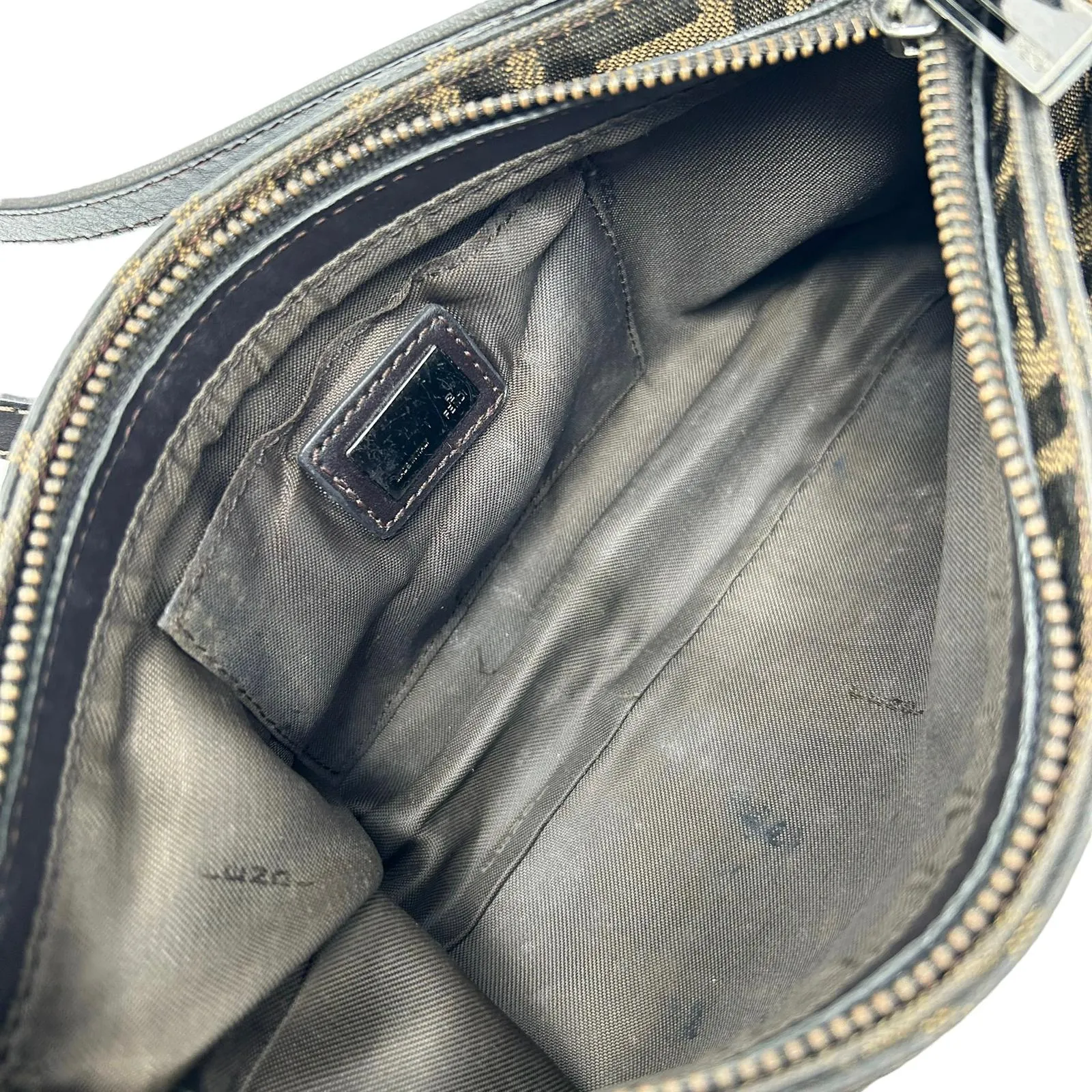Fendi Brown Logo Shoulder Bag