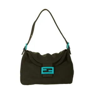 Fendi Green Jersey Cotton Baguette