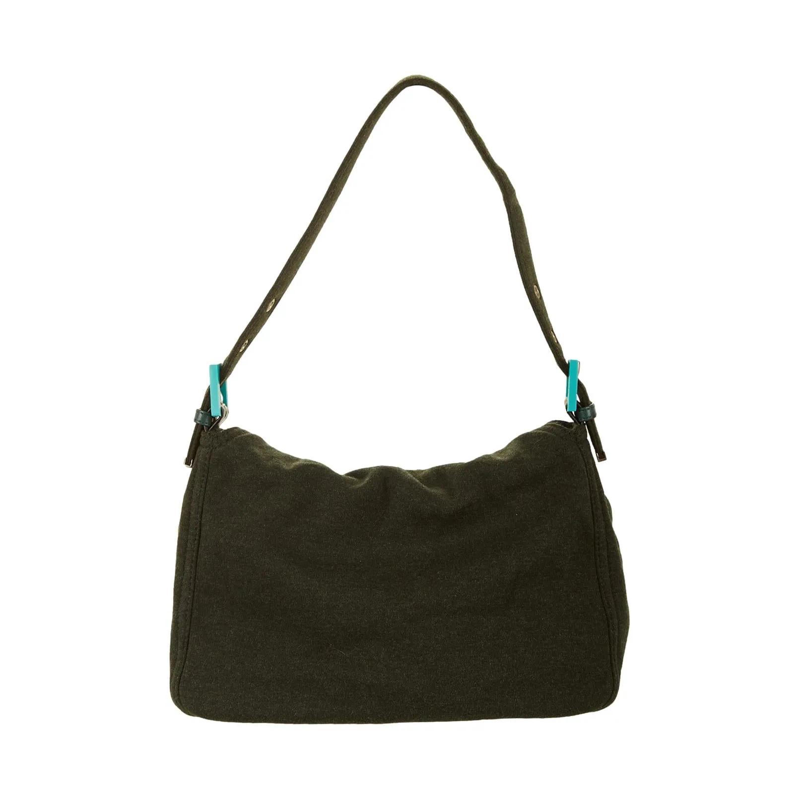 Fendi Green Jersey Cotton Baguette